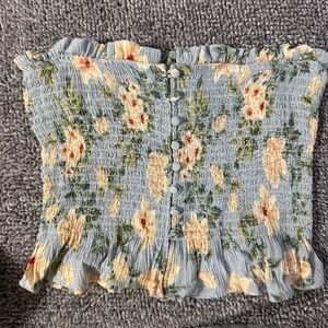 American Eagle floral tube top